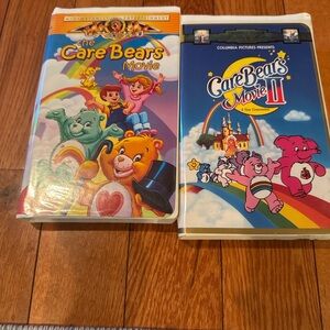 Care Bears Movie & Care Bears Movie II VHS Set - Colorful Cartoon Classics